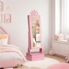 COZONY Kids Jewelry Armoire with Full-Length Mirror & LED, Freestanding Jewelry Cabinet with 3 Drawers, Organizer Vanity for Girls - 4 of 4
