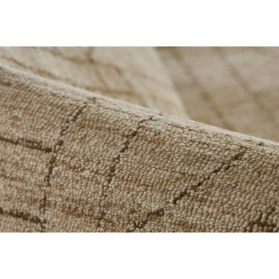 Natural Geometric Wool Hand Tufted Runner Rug