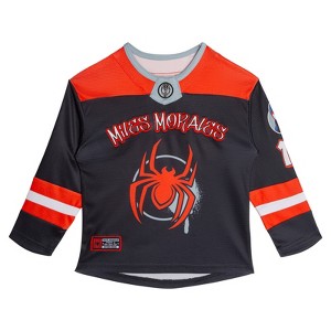 Marvel Spider-Man Mesh Hockey Jersey Long Sleeve T-Shirt Toddler - 1 of 4