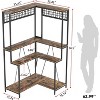 Jojoka 3-Tier Corner Plant Stand – 67" Indoor & Outdoor Wood and Metal Plant Rack with 12 Hanging Hooks,Black - 2 of 4