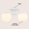 JONATHAN Y Louis Parisian Globe Metal/Frosted Glass Modern Contemporary LED Vanity Light - 3 of 4