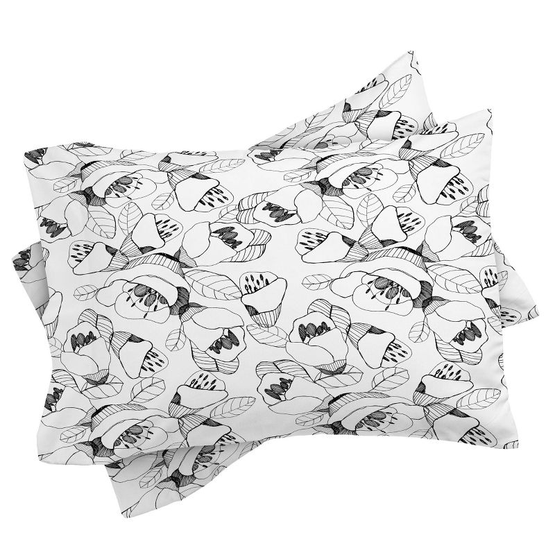 CayenaBlanca Lines Comforter Set White/Black - Deny Designs, 4 of 8