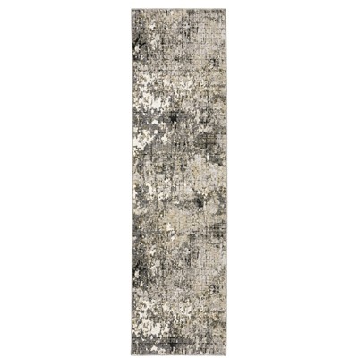 Oriental Weavers Nebulous 091D9 Grey/ Ivory Indoor Area Rug - 2'3" x 7'6"