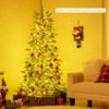 Costway 6.5 FT/7.5FT Pre-Lit Christmas Tree Hinged with 470/612 PE Branch Tips Timer & 430/540 Lights - 2 of 4
