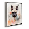 Stupell Industries French Bulldog Abstract Floating Frame Canvas Art - 2 of 4