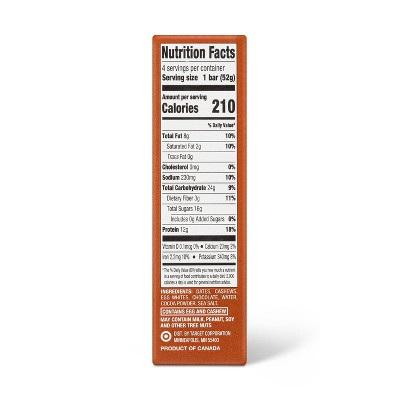 Protein Bars Cashew Butter Chocolate - 7.33oz/4ct - Good &#38; Gather&#8482;