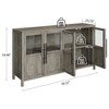Large Buffet Cabinet with Storage, Sideboard Buffet Cabinet with Glass Doors - 2 of 4