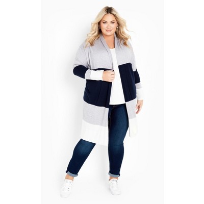 Avenue Women's Plus Size Keelyn Colorblock Cardigan