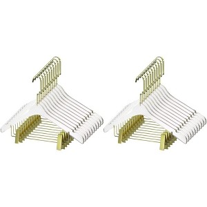 YBM Home Quality Acrylic Clear Hangers with Clips for Adults, Pack of 20 - 1 of 3