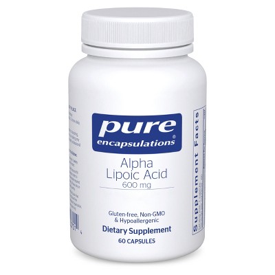 Pure Encapsulations Alpha Lipoic Acid 600 mg - Liver Support, Antioxidants, Nerve and Cardiovascular Health, and Carbohydrate Support