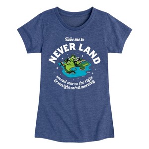 Girls' - Disney - Peter Pan Fitted Short Sleeve Graphic T-Shirt - 1 of 4
