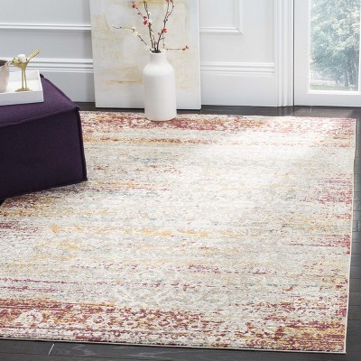 Handmade Red and Creme Synthetic 4' x 6' Area Rug
