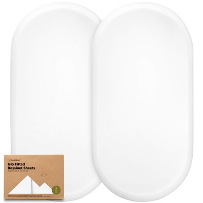 KeaBabies Bassinet Sheet for Baby Girls, Boys, 2-Pack Isla Fitted Bassinet Sheets, Bassinet Mattress Sheets