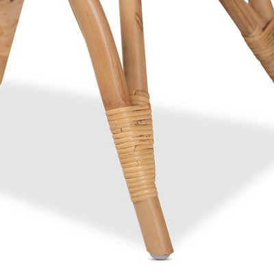 Bernardo Natural Brown Rattan Bohemian Ottoman