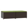 vidaXL Patio Footrests with Cushions 2 pcs Brown Poly Rattan - 2 of 4