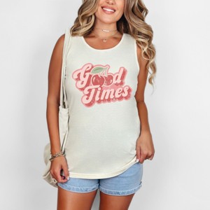 Simply Sage Market Good Times Cherries Garment Dyed Tank - 1 of 3