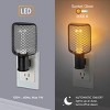 Globe Electric Auto On/Off Metal Cage Night Light: LED Wall Plug Nightlight for Kids', Black, No Assembly Required - 3 of 4