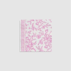 Pink Toile Large Napkins (25 per pack) - 1 of 3