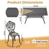 5-Piece Patio Set: Rectangle Table & 4 Chairs - Cast Aluminum, All-Weather & Adjustable Legs for Balcony/Backyard - 4 of 4