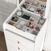 VANIRROR Small Vanity Desk with Mirror, White Makeup Vanity Set with Chair, Storage Drawers, Cute Dressing Table for Girls’ Bedroom Living Room Gift - 3 of 4