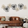 YIYIBYUS 7-Piece Metal Wall Decor, Flower Wall Hanging Art, Indoor Metal Wall Decor for Bedroom Home - 2 of 4