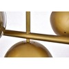 Elegant Lighting Eclipse 7 Lights Brass Pendant With Clear Glass - 4 of 4