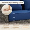 Spruce & Spring Outdoor Wicker Patio Outdoor Sofa Swivel Chair Coffee Table - 3 of 4