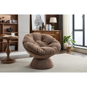 TIRAMISUBEST Oversized Swivel Accent Chair, 360 Swivel Barrel Chair - 1 of 4