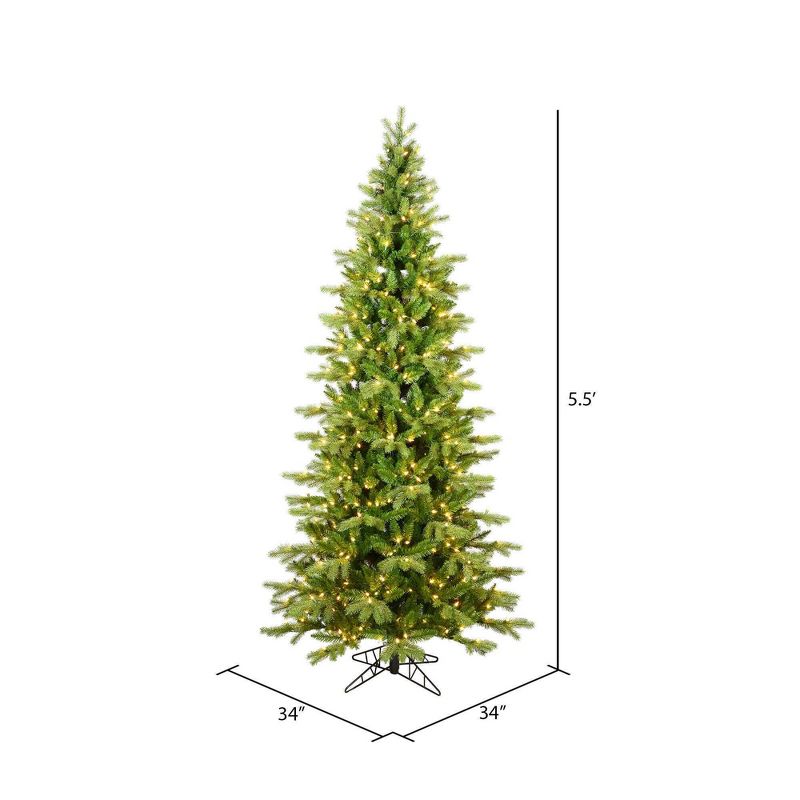 Vickerman Balsam Spruce Slim Artificial Christmas Tree with 3MM Lights, 3 of 6