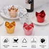 Unique Bargains Disposable Greaseproof Aluminum Foil Tulip Baking Cups 3.1 Inch 100 Pcs - 4 of 4