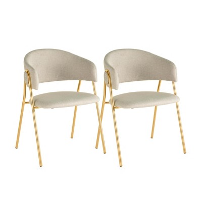 TOV Furniture Lara Cream Dining Chair - Set of 2
