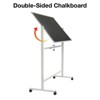 Excello Global Products Reversible Chalkboard on Wheels - 48"x32" (White Frame) - 3 of 4