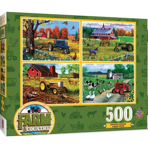 MasterPieces Inc Farm Country 4-Pack 500 Piece Jigsaw Puzzles