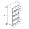 Glass Display Cabinet 4 Tier, Glass Display Cabinet Storage, Curio Cabinet With Glass Doors, Decorative Storage Cabinets Modern-Cuddlewood - 4 of 4