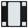 vidaXL Indoor Wall-Mounted Square Mirror, Black, 15.7"x15.7", with Sleek Metal Frame and Smooth Edges, Simple Installation with Hook Design - 4 of 4