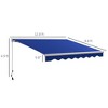 XIYUYEU 13' x 10' Retractable Awning Patio Awnings Sunshade Shelter UV-Resistant with Motor Retraction Manual Crank Handle - 4 of 4