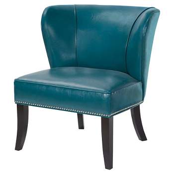 Hilton Concave Back Armless Chair - Peacock Blue