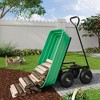 1200Lbs Garden Cart Dump Wagon, Heavy-Duty 4 Wheel Wheelbarrow Yard Cart with 13-Inch All-Terrain Wheels, for Courtyards, Farm and Gardening - 4 of 4