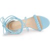 Allegra K Women's Woven Lace Up Strappy Stiletto Heel Sandals - 4 of 4