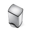 simplehuman Open Top Stainless Steel Trash Can - 30 Gallon - ULINE - H-7364