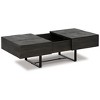Signature Design by Ashley Kevmart Coffee Table Black/Gray : Mango Wood Top, Metal Frame, Living Room Storage - 3 of 4