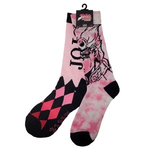 Ripple Junction JOJO's Bizarre Adventure: Gold Giorno Pink Theme Set of 2 Socks Pack Of Socks - 1 of 4