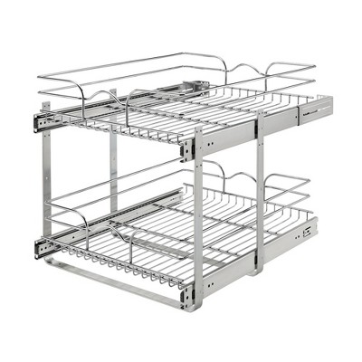 Wire Basket Pull Out Shelf Storage, Wire Kitchen Shelves For Cabinets