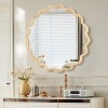 Vynxaria 42" Solid Wood Wavy Natural Vanity Mirror - Modern Wall Decor for Bathroom, Bedroom, Living Room, Dining Room & Entryway - 4 of 4