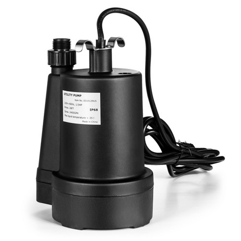 Costway Submersible Utility Pump 1/3hp 2400gph Portable Electric Water Pump  10 Ft Cord : Target
