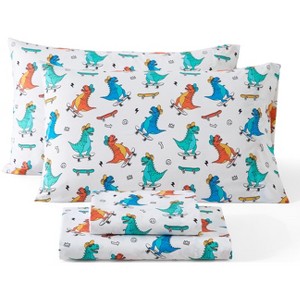 HLC.ME Printed Kids Bed Sheets Set - Wrinkle Resistant & Ultra Soft - Fits Mattresses up to 15 Inches Deep - 1 of 4