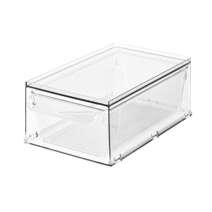 iDesign Stackable Kitchen Storage Drawer for Fridge - Set of 2 - Clear - 1 of 4
