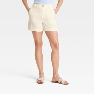 Women's High-Rise Flat-Front Chino Shorts - A New Day™ - 1 of 3