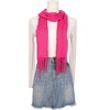 INSPIRE CHIC Gender Neutral Plain Cashmere Imitation Winter Warm Solid Color Fringe Long Scarves 1Pc - 2 of 4