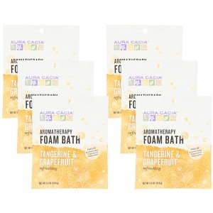 Aura Cacia Tangerine and Grapefruit Refreshing Aromatherapy Foam Bath - Case of 6/2.5 oz - 1 of 4
